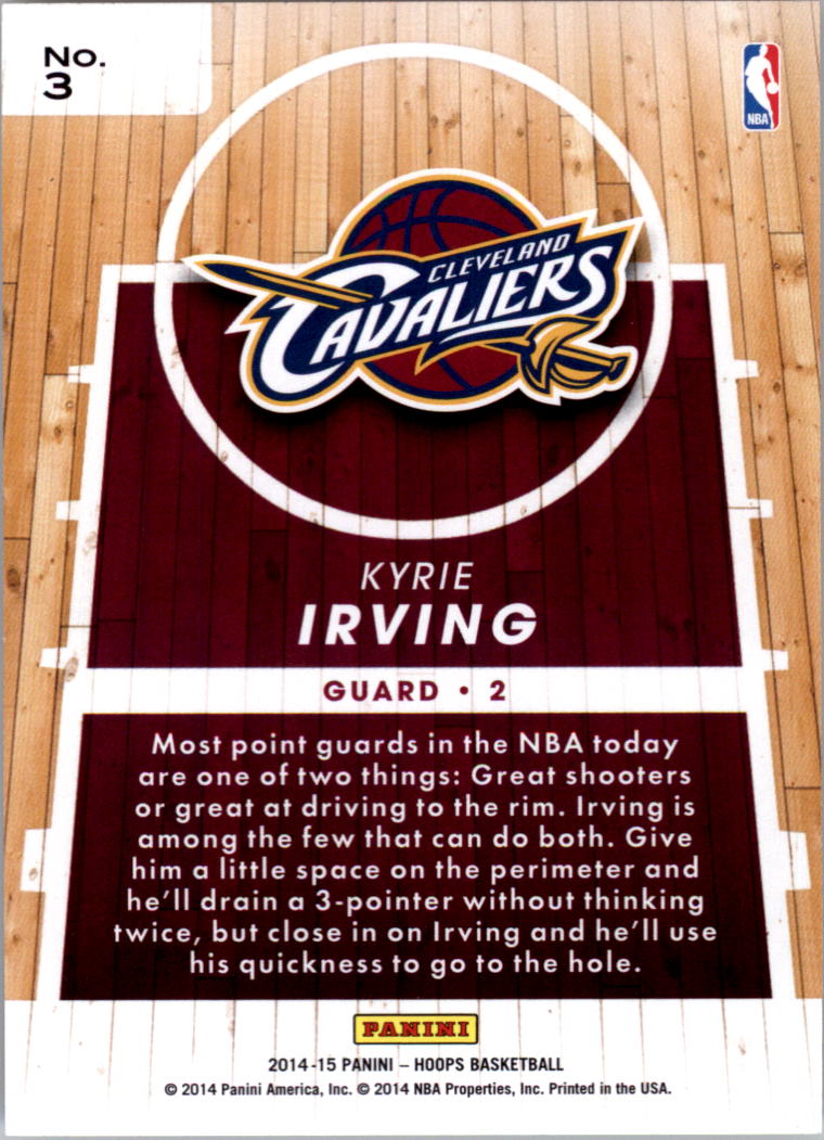 2014-15 Hoops Faces of the Future #3 Kyrie Irving back image