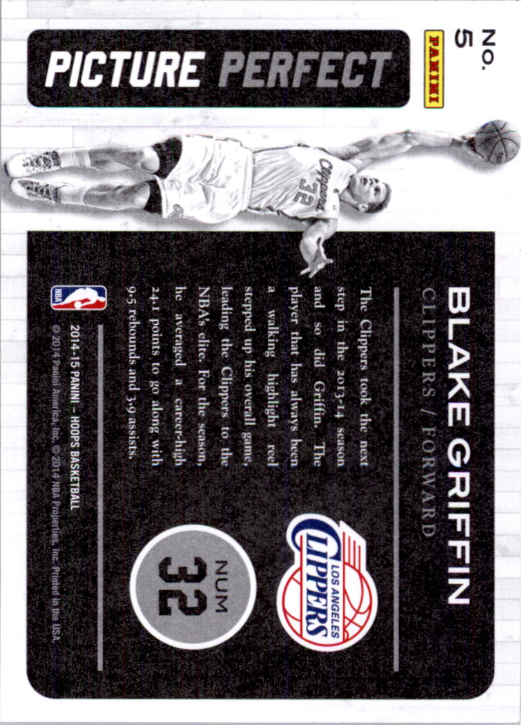 2014-15 Hoops Picture Perfect #5 Blake Griffin back image