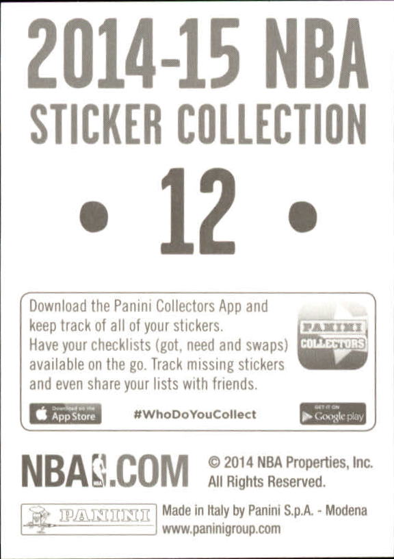B3437- 2014-15 Panini Stickers Basketball #s 1-250 -You Pick- 15+ FREE US SHIP - Picture 25 of 495
