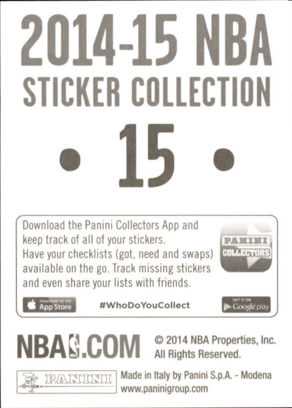 B3437- 2014-15 Panini Stickers Basketball #s 1-250 -You Pick- 15+ FREE US SHIP - Picture 31 of 495