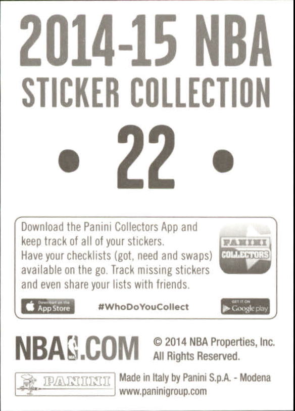 B3437- 2014-15 Panini Stickers Basketball #s 1-250 -You Pick- 15+ FREE US SHIP - Picture 45 of 495