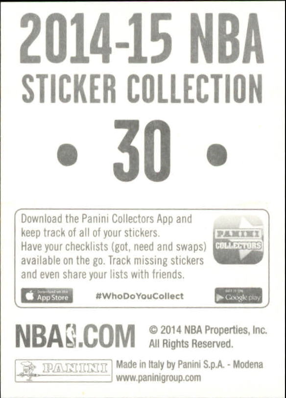 B3437- 2014-15 Panini Stickers Basketball #s 1-250 -You Pick- 15+ FREE US SHIP - Picture 61 of 495