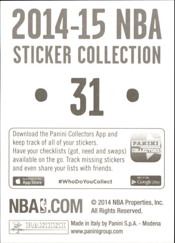 B3437- 2014-15 Panini Stickers Basketball #s 1-250 -You Pick- 15+ FREE US SHIP - Picture 63 of 495
