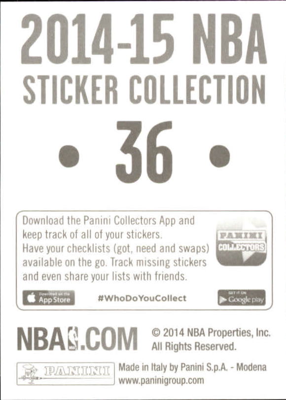B3437- 2014-15 Panini Stickers Basketball #s 1-250 -You Pick- 15+ FREE US SHIP - Picture 73 of 495