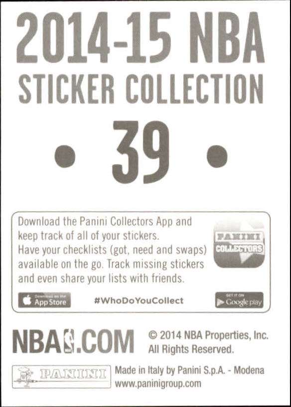 B3437- 2014-15 Panini Stickers Basketball #s 1-250 -You Pick- 15+ FREE US SHIP - Picture 79 of 495
