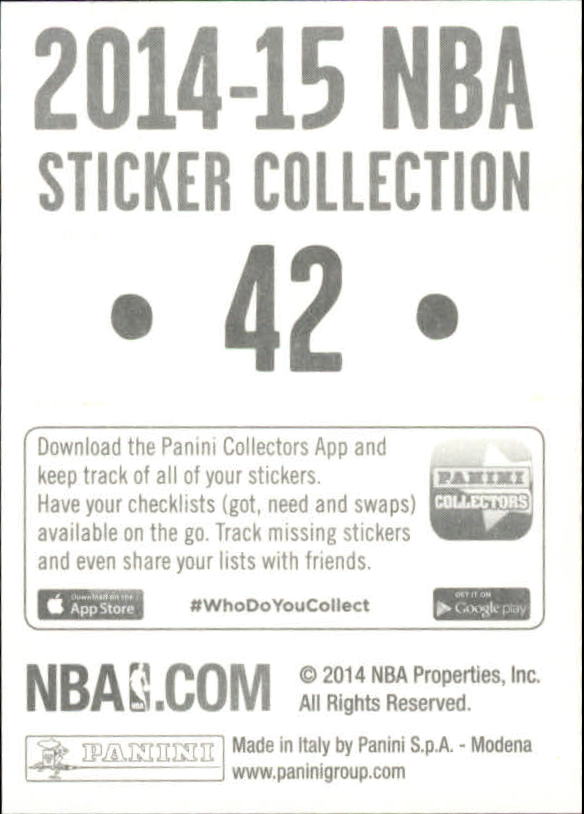 B3437- 2014-15 Panini Stickers Basketball #s 1-250 -You Pick- 15+ FREE US SHIP - Picture 85 of 495
