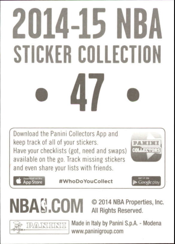 B3437- 2014-15 Panini Stickers Basketball #s 1-250 -You Pick- 15+ FREE US SHIP - Picture 95 of 495