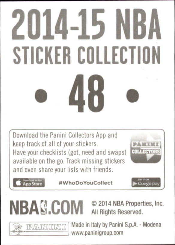 B3437- 2014-15 Panini Stickers Basketball #s 1-250 -You Pick- 15+ FREE US SHIP - Picture 97 of 495