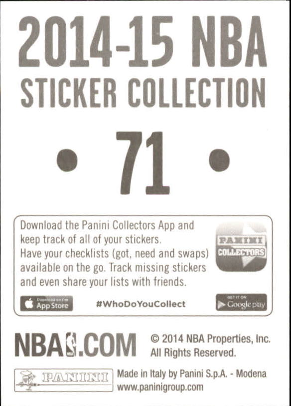 B3437- 2014-15 Panini Stickers Basketball #s 1-250 -You Pick- 15+ FREE US SHIP - Picture 143 of 495