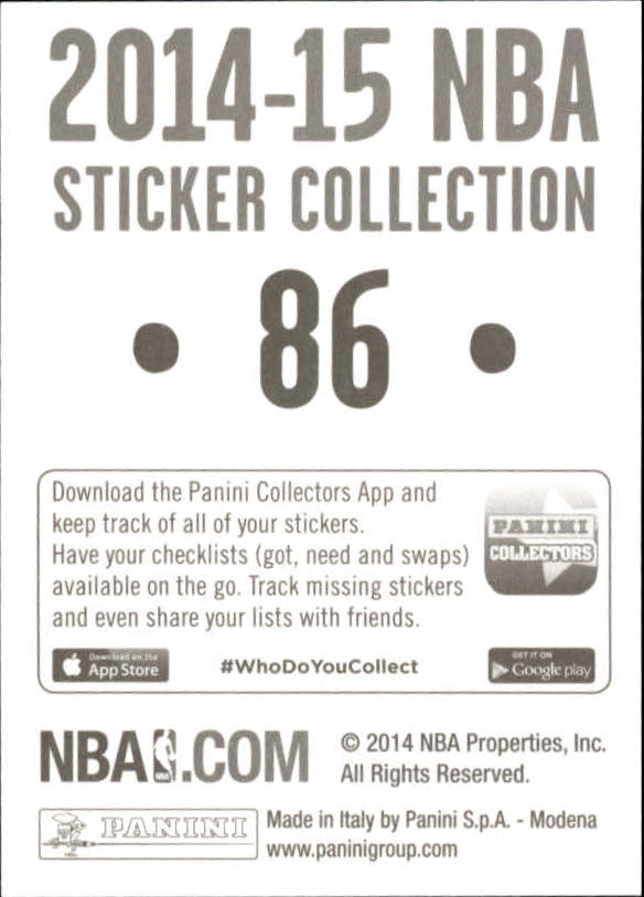 B3437- 2014-15 Panini Stickers Basketball #s 1-250 -You Pick- 15+ FREE US SHIP - Picture 171 of 495