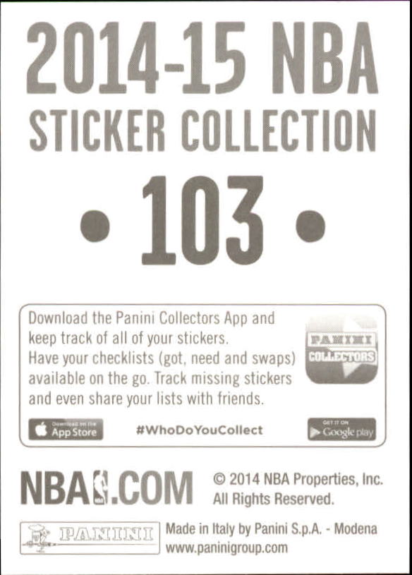 B3437- 2014-15 Panini Stickers Basketball #s 1-250 -You Pick- 15+ FREE US SHIP - Picture 205 of 495