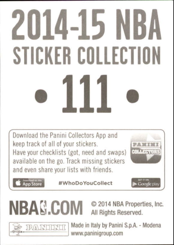 B3437- 2014-15 Panini Stickers Basketball #s 1-250 -You Pick- 15+ FREE US SHIP - Picture 221 of 495