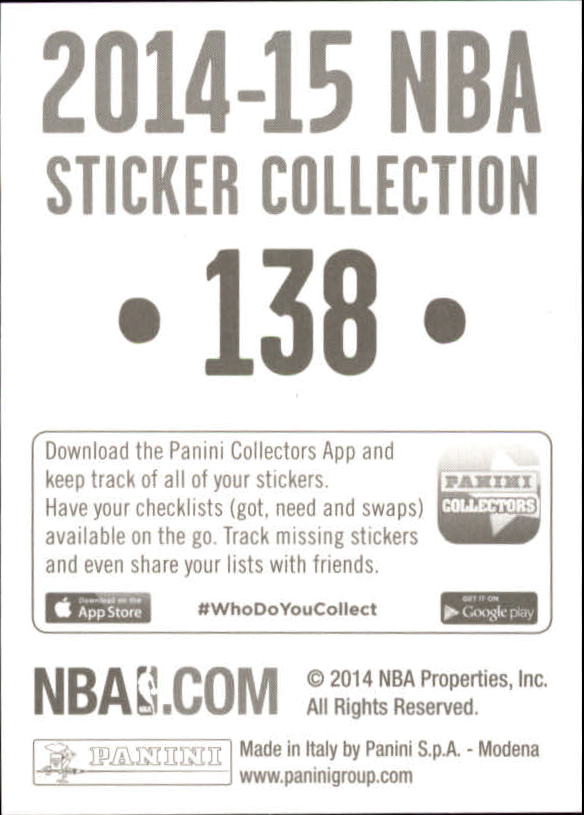 B3437- 2014-15 Panini Stickers Basketball #s 1-250 -You Pick- 15+ FREE US SHIP - Picture 273 of 495