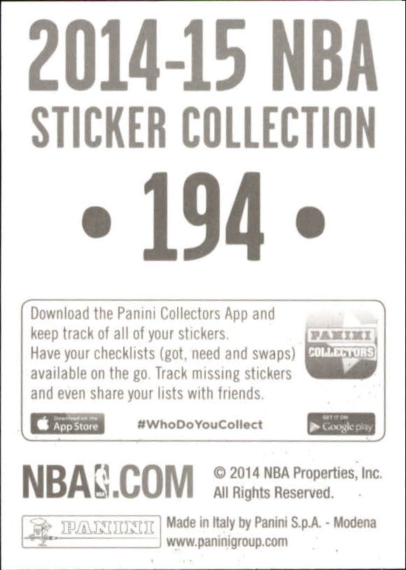 B3437- 2014-15 Panini Stickers Basketball #s 1-250 -You Pick- 15+ FREE US SHIP - Picture 383 of 495