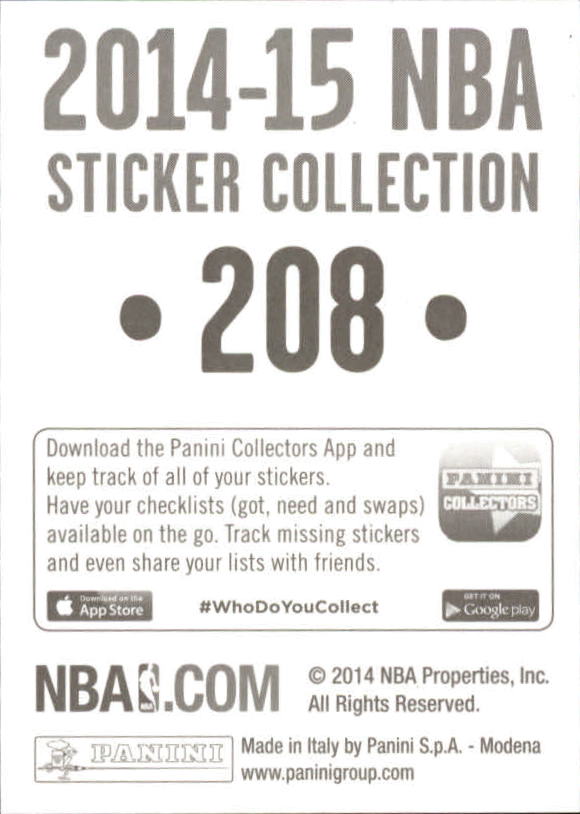 B3437- 2014-15 Panini Stickers Basketball #s 1-250 -You Pick- 15+ FREE US SHIP - Picture 411 of 495