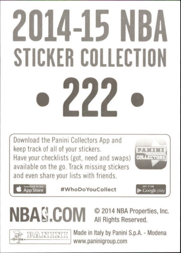 B3437- 2014-15 Panini Stickers Basketball #s 1-250 -You Pick- 15+ FREE US SHIP - Picture 439 of 495