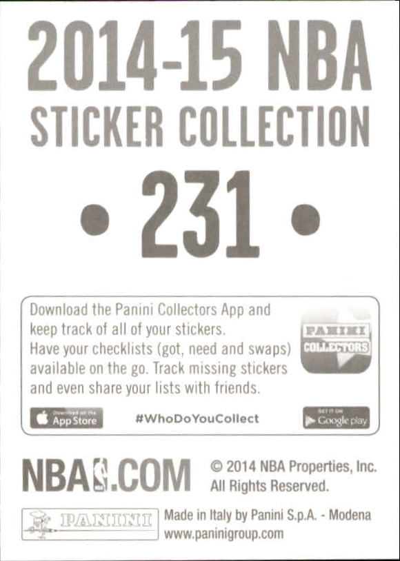 B3437- 2014-15 Panini Stickers Basketball #s 1-250 -You Pick- 15+ FREE US SHIP - Picture 457 of 495