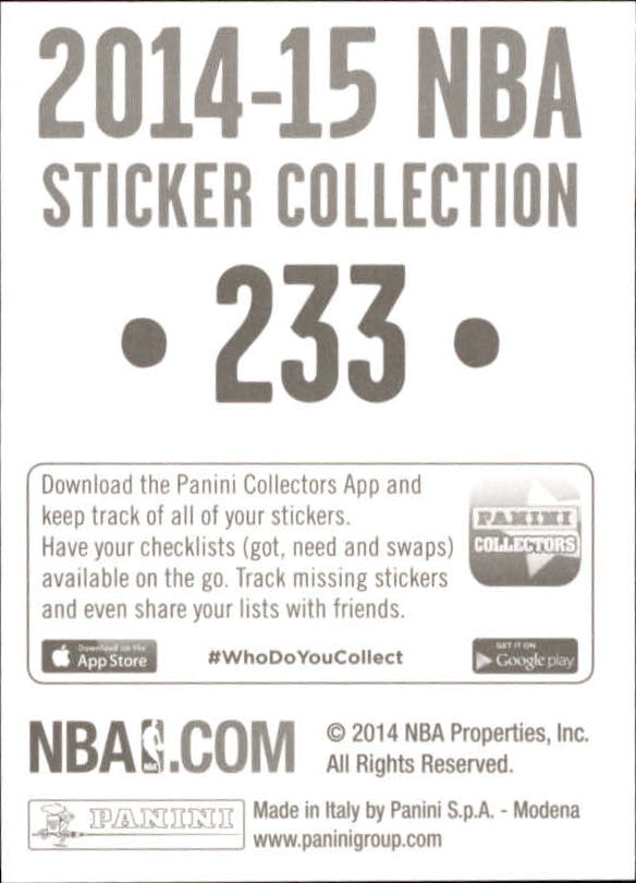 B3437- 2014-15 Panini Stickers Basketball #s 1-250 -You Pick- 15+ FREE US SHIP - Picture 461 of 495