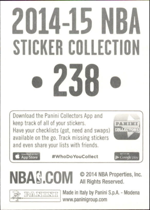 B3437- 2014-15 Panini Stickers Basketball #s 1-250 -You Pick- 15+ FREE US SHIP - Picture 471 of 495