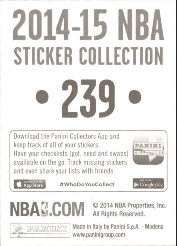 B3437- 2014-15 Panini Stickers Basketball #s 1-250 -You Pick- 15+ FREE US SHIP - Picture 473 of 495
