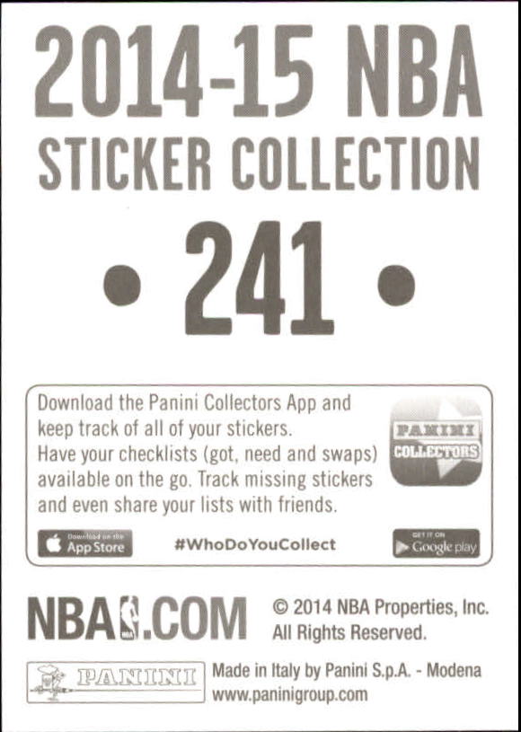 B3437- 2014-15 Panini Stickers Basketball #s 1-250 -You Pick- 15+ FREE US SHIP - Picture 477 of 495