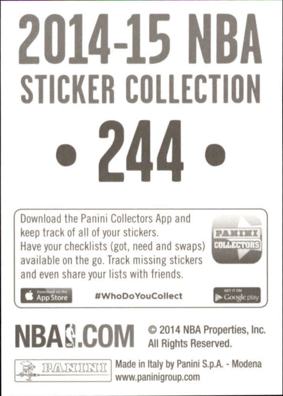 B3437- 2014-15 Panini Stickers Basketball #s 1-250 -You Pick- 15+ FREE US SHIP - Picture 483 of 495