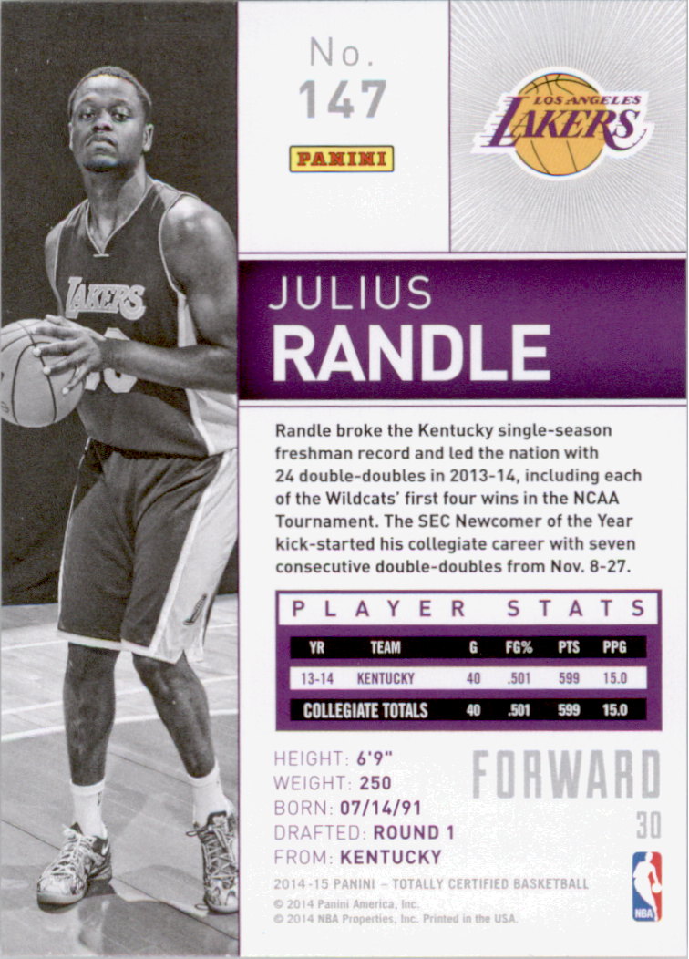 Julius vintage 2014-15 Totally Certified Platinum Red,//279!!!