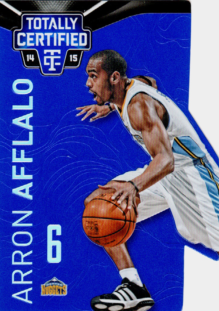 2014-15 Totally Certified Platinum Mirror Blue Die Cuts #30 Arron Afflalo