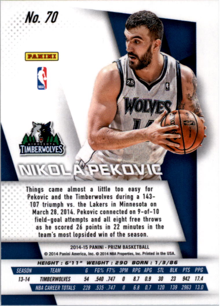 B3056- 2014-15 Panini Prizm Bk #s 1-300 +Inserts -You Pick- 15+ FREE US SHIP - Picture 123 of 457