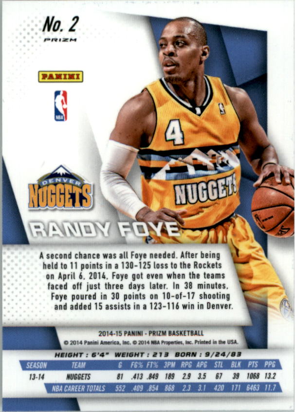 2014-15 Panini Prizm Prizms (argento) SCEGLI TU - Foto 3 di 152