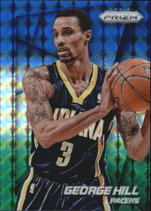 2014-15 Panini Prizm Prizms Blue and Green Mosaic #43 George Hill