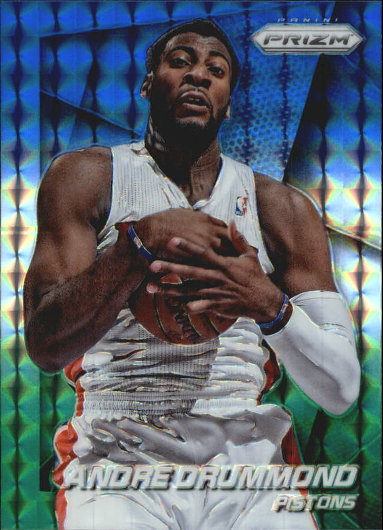 2014-15 Panini Prizm Prizms Blue and Green Mosaic #67 Andre Drummond