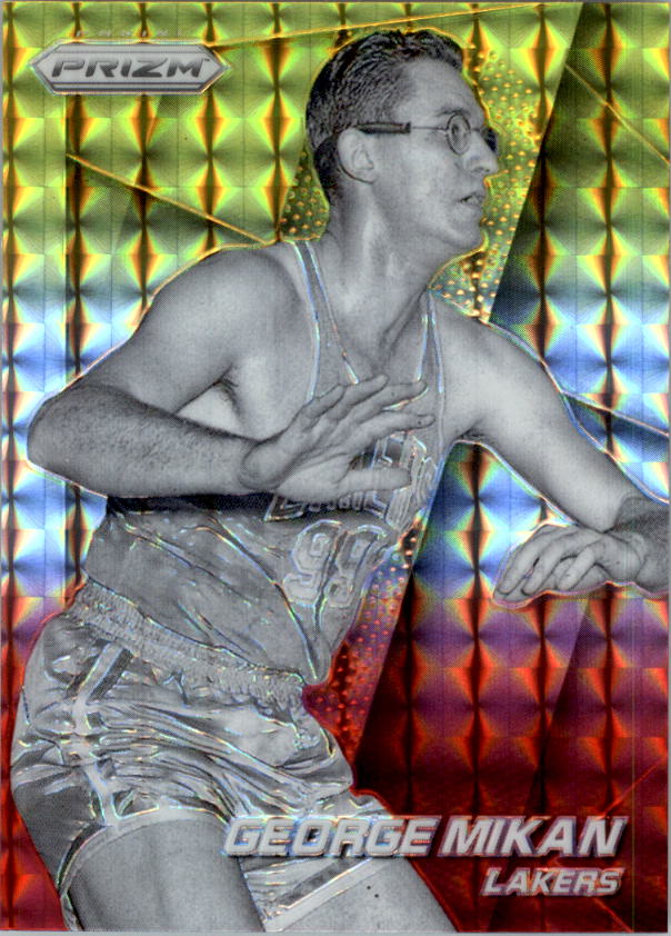 2014-15 Panini Prizm Prizms Yellow and Red Mosaic #158 George Mikan
