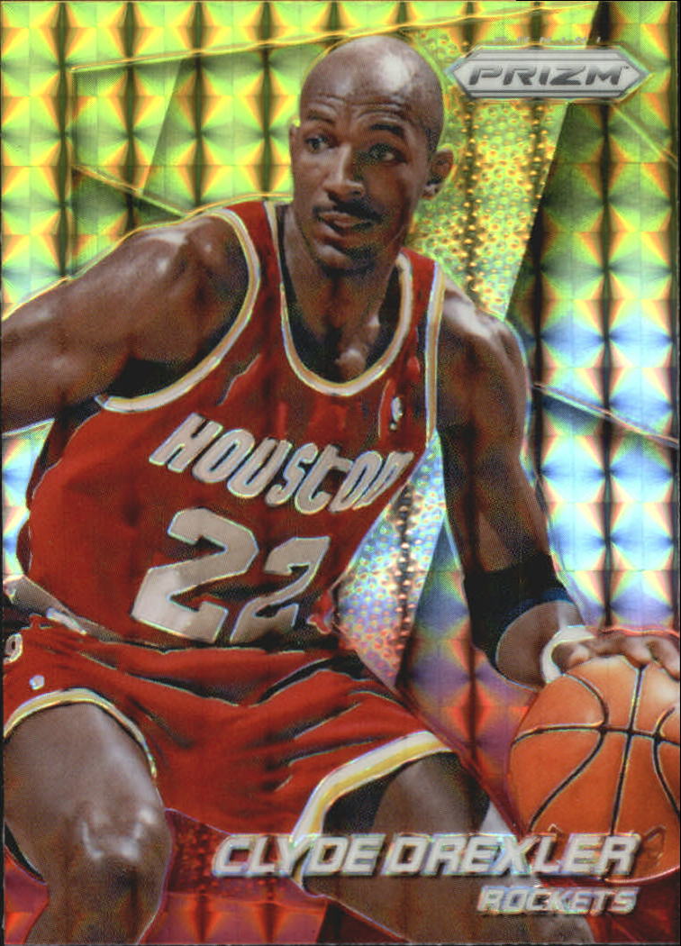 2014-15 Panini Prizm Prizms Yellow and Red Mosaic #178 Clyde Drexler