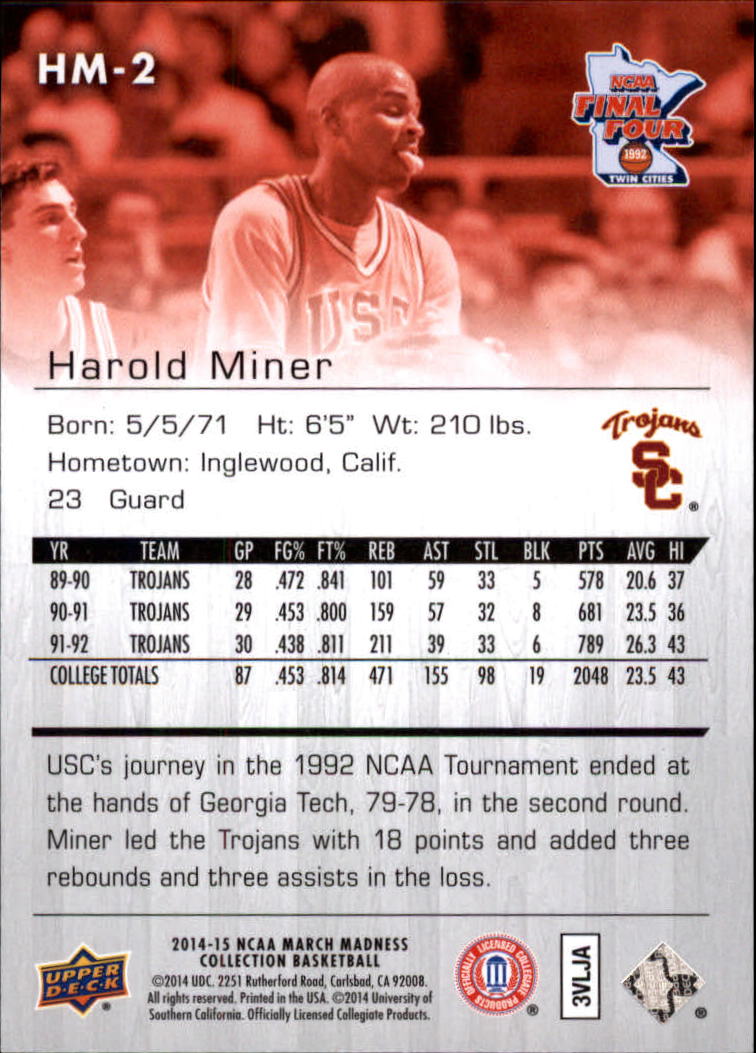 Collezione Upper Deck March Madness 2014-15 SCEGLI TU - Foto 173 di 371