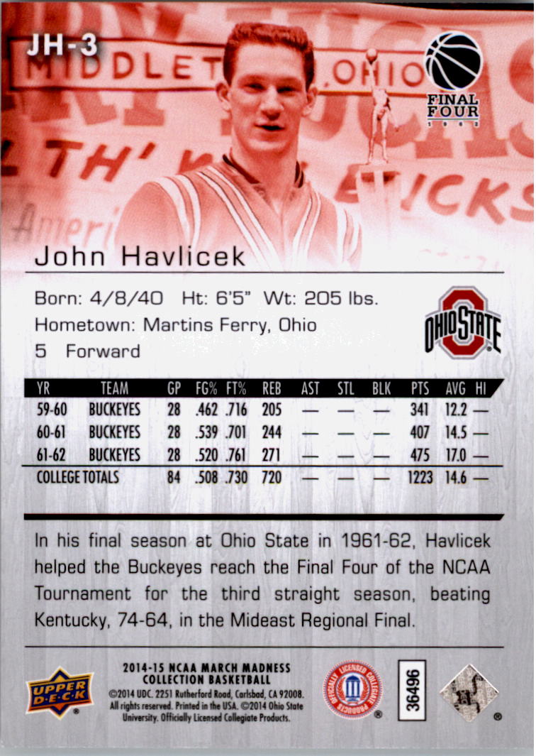 Collezione Upper Deck March Madness 2014-15 SCEGLI TU - Foto 181 di 371