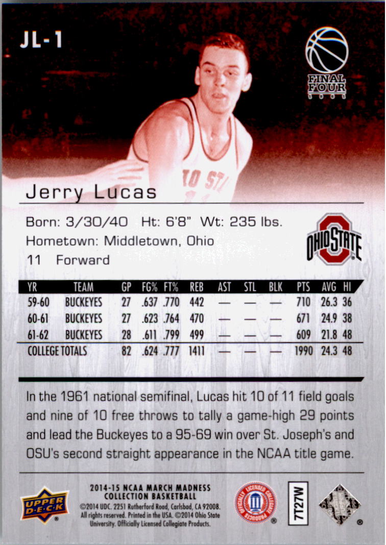 Collezione Upper Deck March Madness 2014-15 SCEGLI TU - Foto 187 di 371
