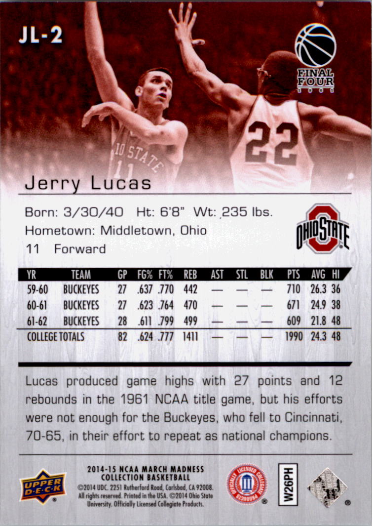Collezione Upper Deck March Madness 2014-15 SCEGLI TU - Foto 189 di 371