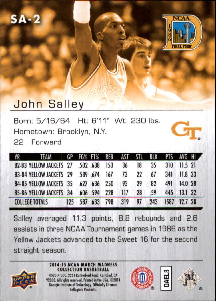 Collezione Upper Deck March Madness 2014-15 SCEGLI TU - Foto 301 di 371