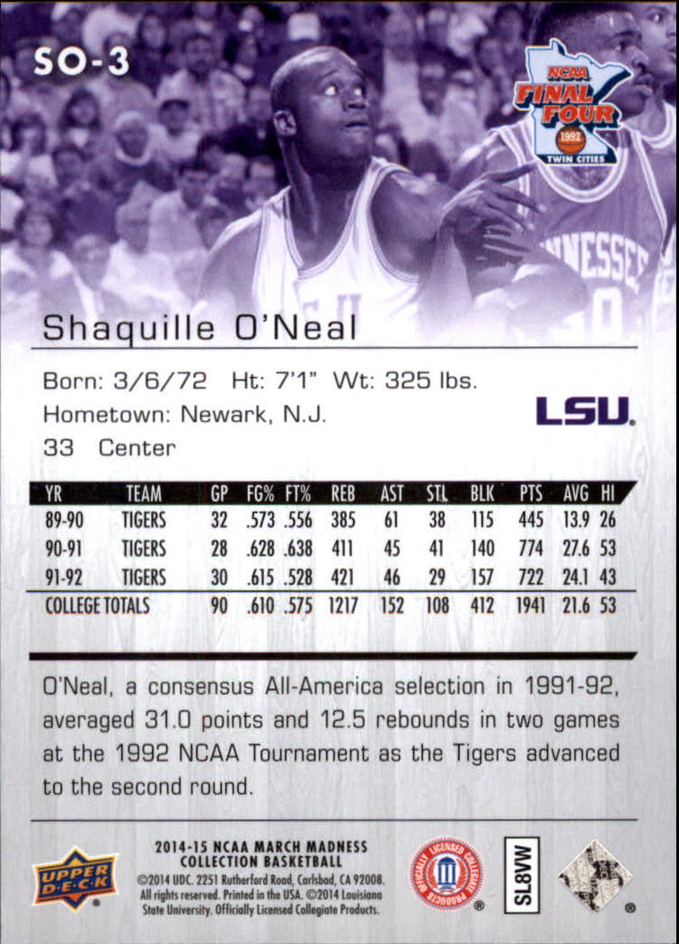 Collezione Upper Deck March Madness 2014-15 SCEGLI TU - Foto 339 di 371