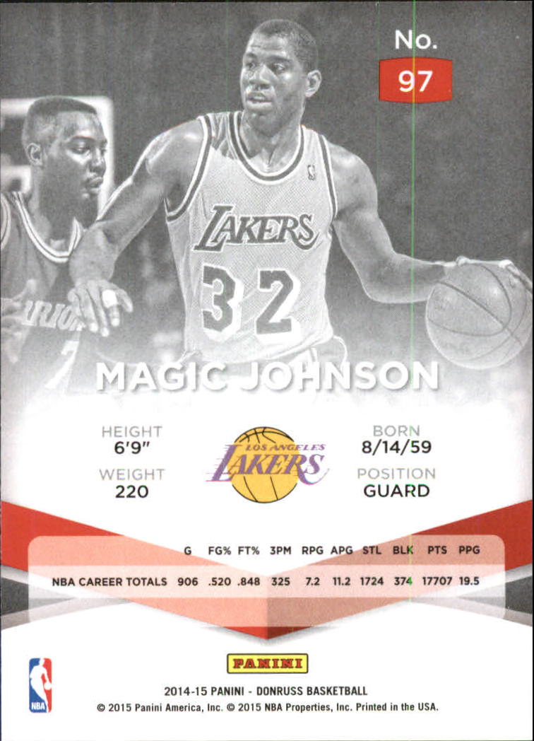 2014-15 Elite #97 Magic Johnson back image