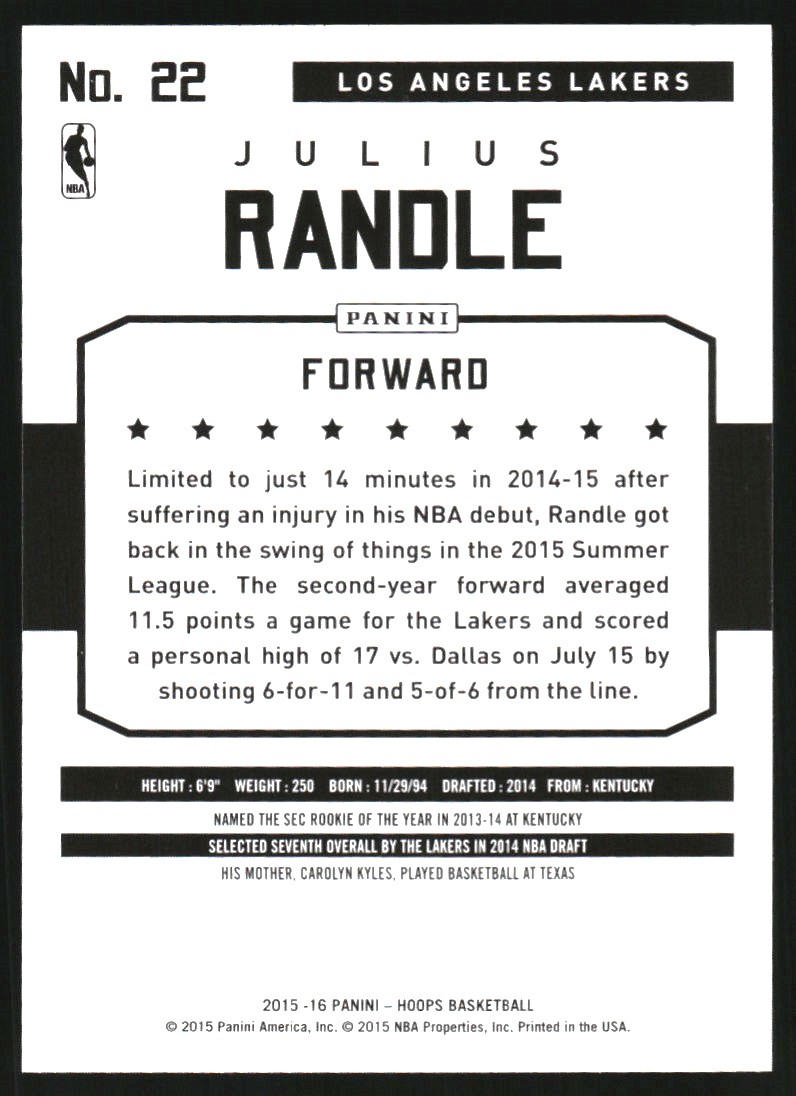 Sports Card Back