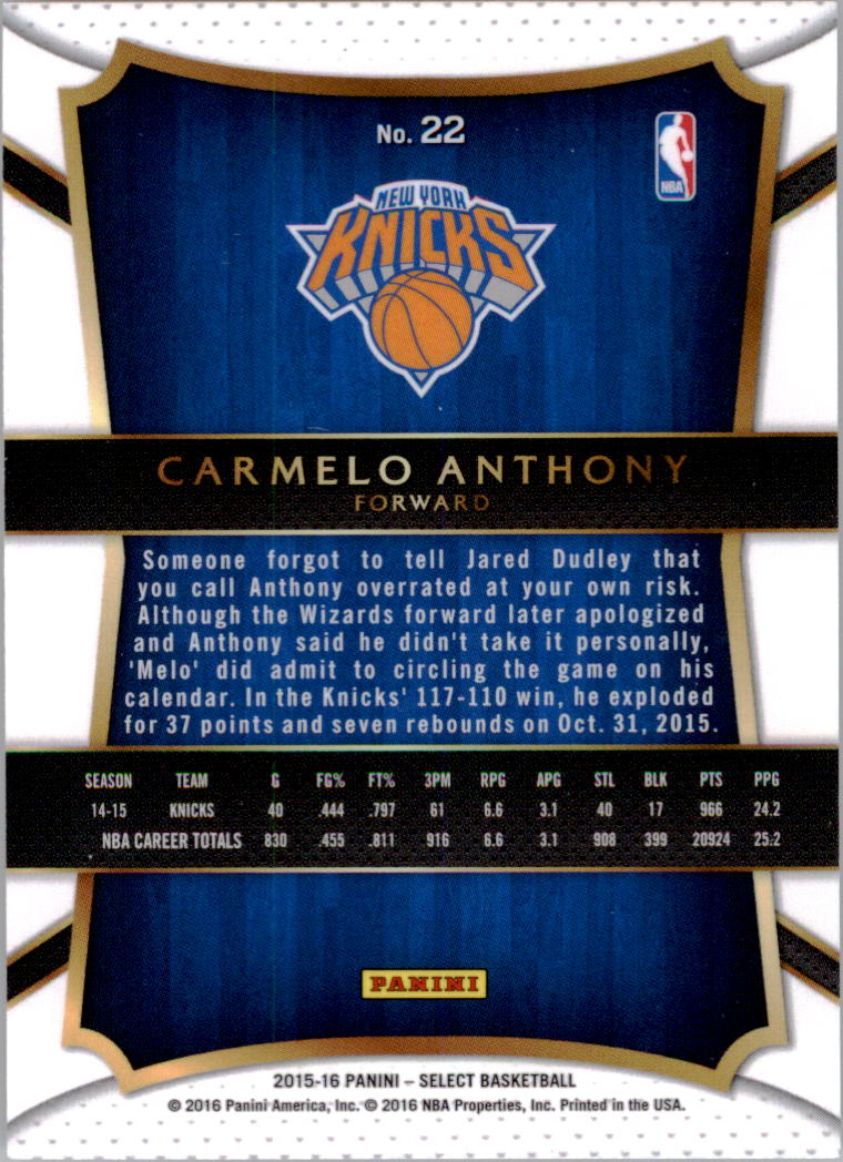 Carmelo Anthony cards (2004-2023) Nuggets Thunder Knicks Blazers - You Choose - Bild 206 von 284