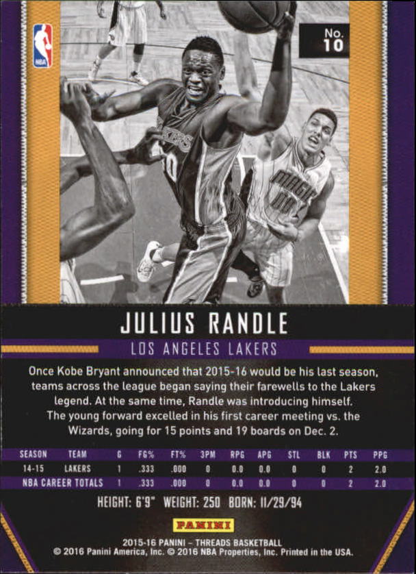 A0774- 2015-16 Panini Threads BK #S 1-331 + Einsätze -du Pick- 15 + Gratis US - Bild 21 von 386