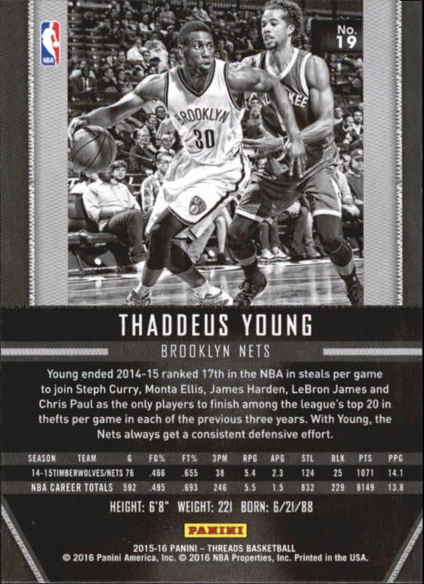 A0774- 2015-16 Panini Threads BK #S 1-331 + Einsätze -du Pick- 15 + Gratis US - Bild 39 von 386