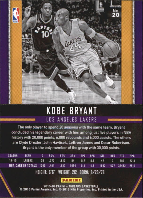 A0774- 2015-16 Panini Threads BK #S 1-331 + Einsätze -du Pick- 15 + Gratis US - Bild 41 von 386