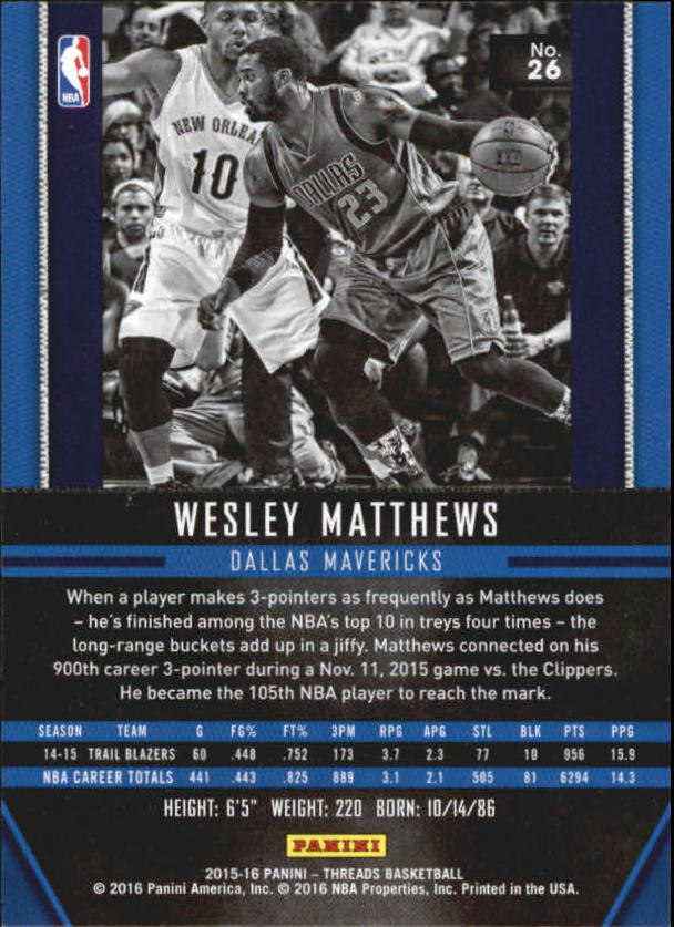 A0774- 2015-16 Panini Threads BK #S 1-331 + Einsätze -du Pick- 15 + Gratis US - Bild 53 von 386