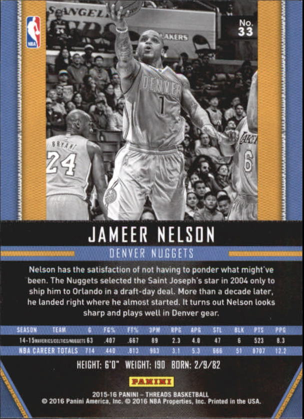 A0774- 2015-16 Panini Threads BK #S 1-331 + Einsätze -du Pick- 15 + Gratis US - Bild 67 von 386