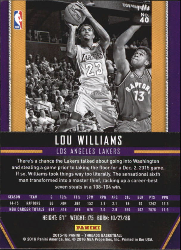 A0774- 2015-16 Panini Threads BK #S 1-331 + Einsätze -du Pick- 15 + Gratis US - Bild 81 von 386
