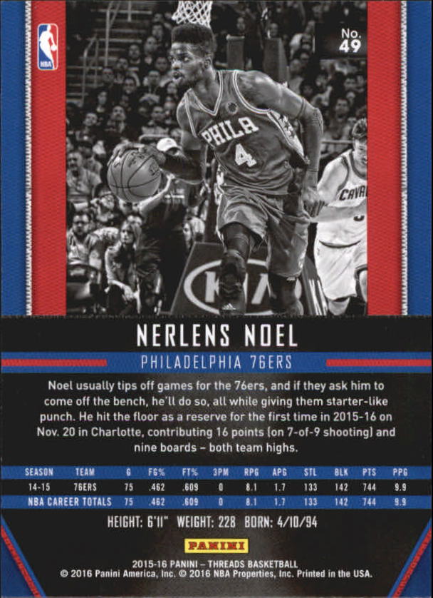 A0774- 2015-16 Panini Threads BK #S 1-331 + Einsätze -du Pick- 15 + Gratis US - Bild 99 von 386